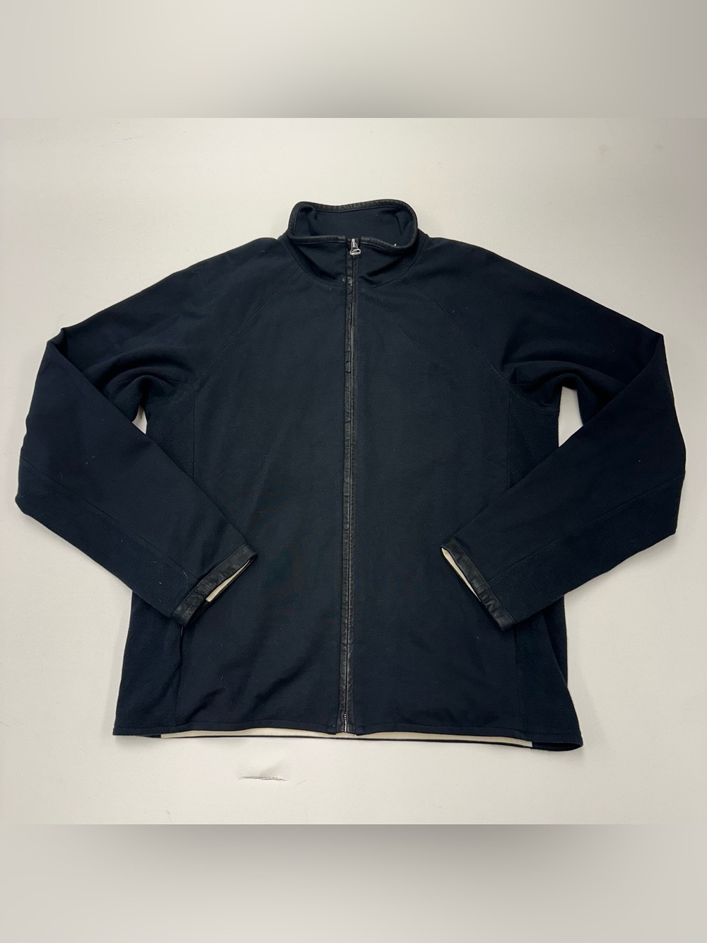 Rag & Bone Jacket Men 44 Black Zip Casual Minimalist Quiet Luxury Edgy Preppy